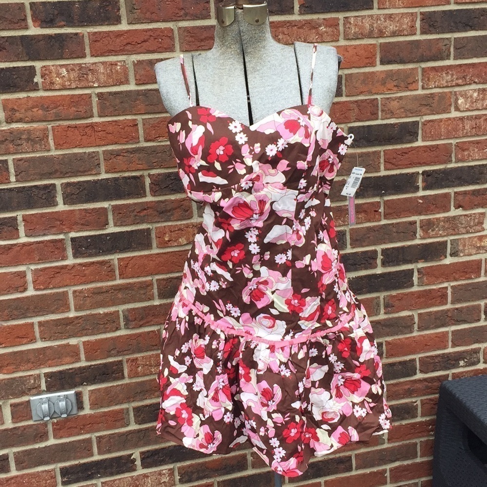 Blush Spring Floral Mini Dress Style 8977